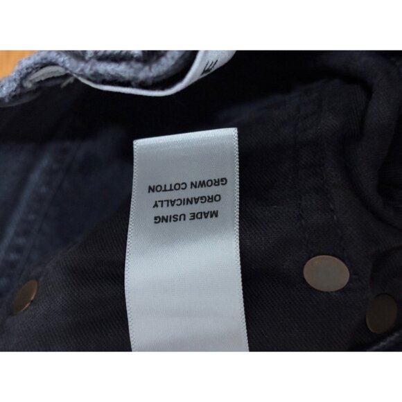 AGOLDE Jeans Womens Sz 25 90's Crop High Rise Black Distressed Denim Pants - Picture 8 of 10